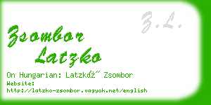 zsombor latzko business card